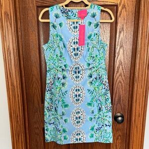 Lilly Pulitzer Blue and Green Floral Mini Dress